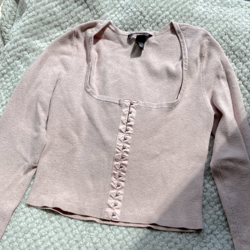 Light pink corset crop top
